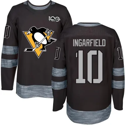 Men's Earl Ingarfield Pittsburgh Penguins 1917-2017 100th Anniversary Jersey - Black Authentic